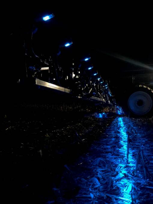 BLUE LIGHT DISCO: Croplands claim the new blue light source on the WeedIt Quadro is more sensitive to weeds and less sensitive to background noise.