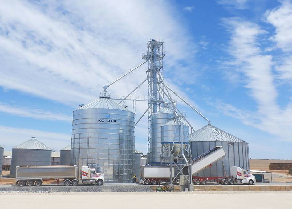 NEW STORAGE: Mott Farming, situated in the Victorian Mallee near Speed, has invested significantly in its grain storage facilities, allowing the business to load a road train in about six minutes.