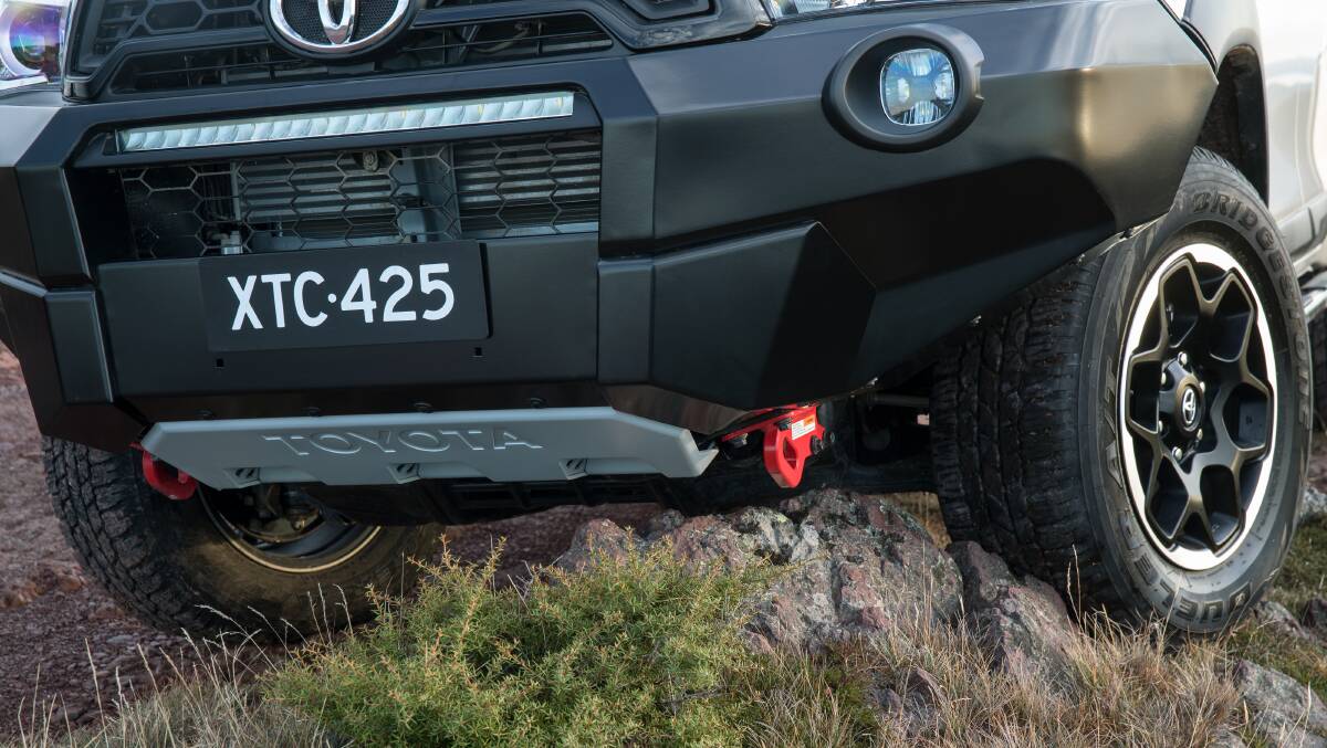 OFF ROAD: The Rugged X incorporates an integrated steel front bar.