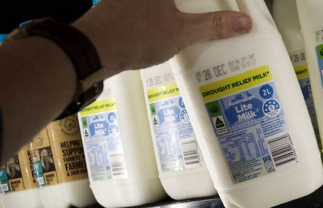 Woolworths' original drought relief milk range attracted an extra 10 cents a litre retail price which was later rolled out Australia-wide across the retailer's house brand range.