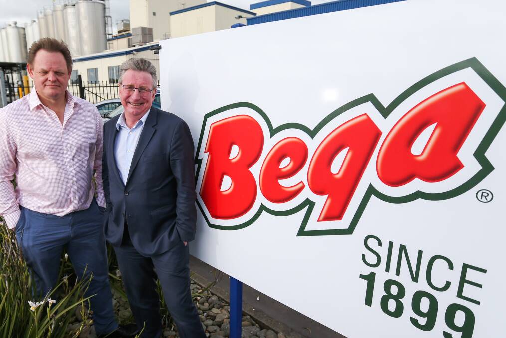 Bega Cheese chief executive officer, Paul van Heerwaarden, and executive chairman Barry Irvin.
