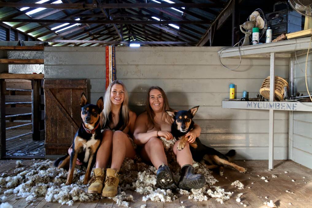 Laharum's Emma Iredell and Bianca Mibus bear all for The Naked Farmer. Picture: EMMA JANE INDUSTRY