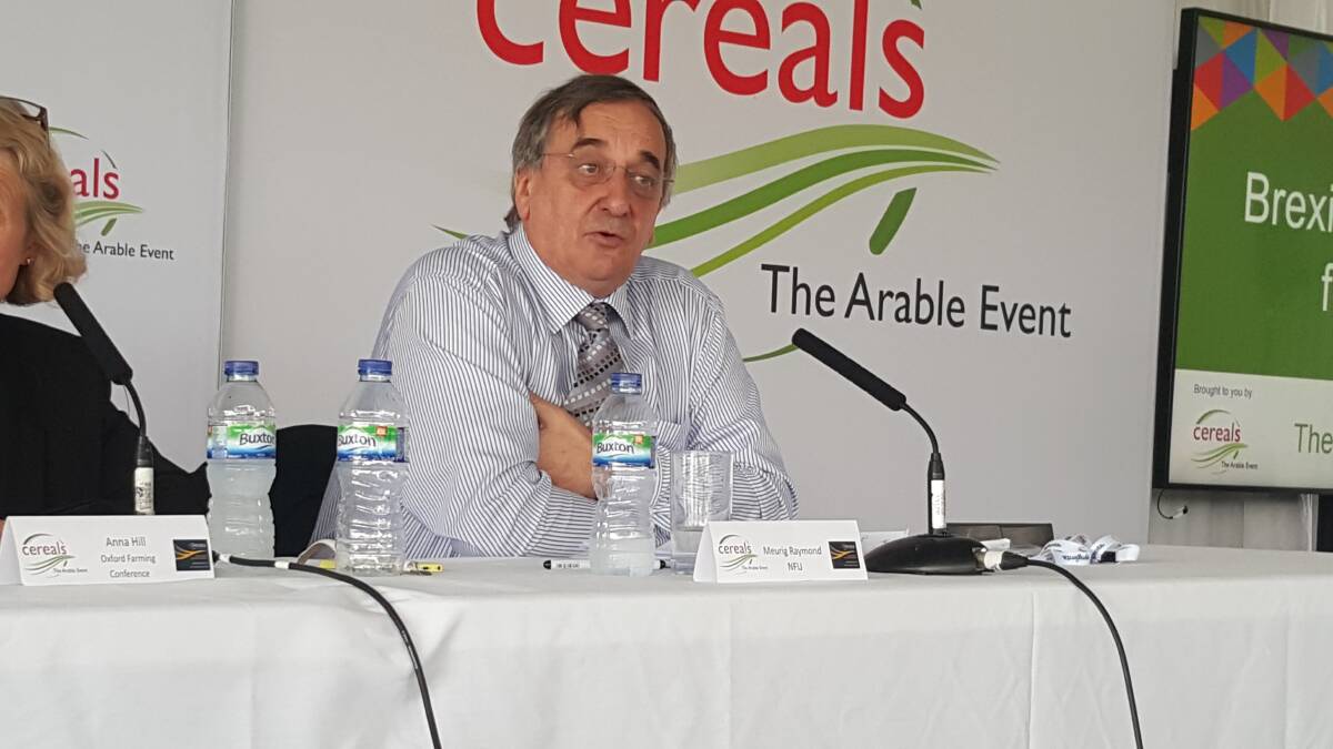 Meurig Raymond, president of the National Farmers Union of England and Wales.