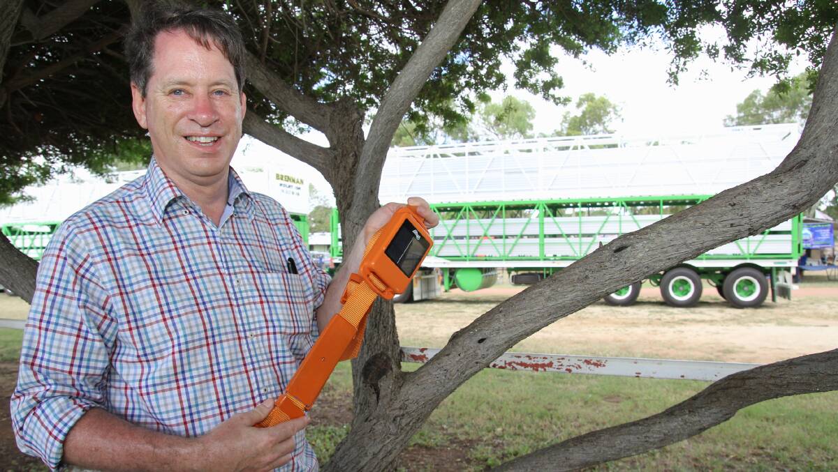 New technology: Ian Reilly, chief executive officer of Agersens, with an example of a collar that cattle wear as part of the livestock virtual shepherd product.