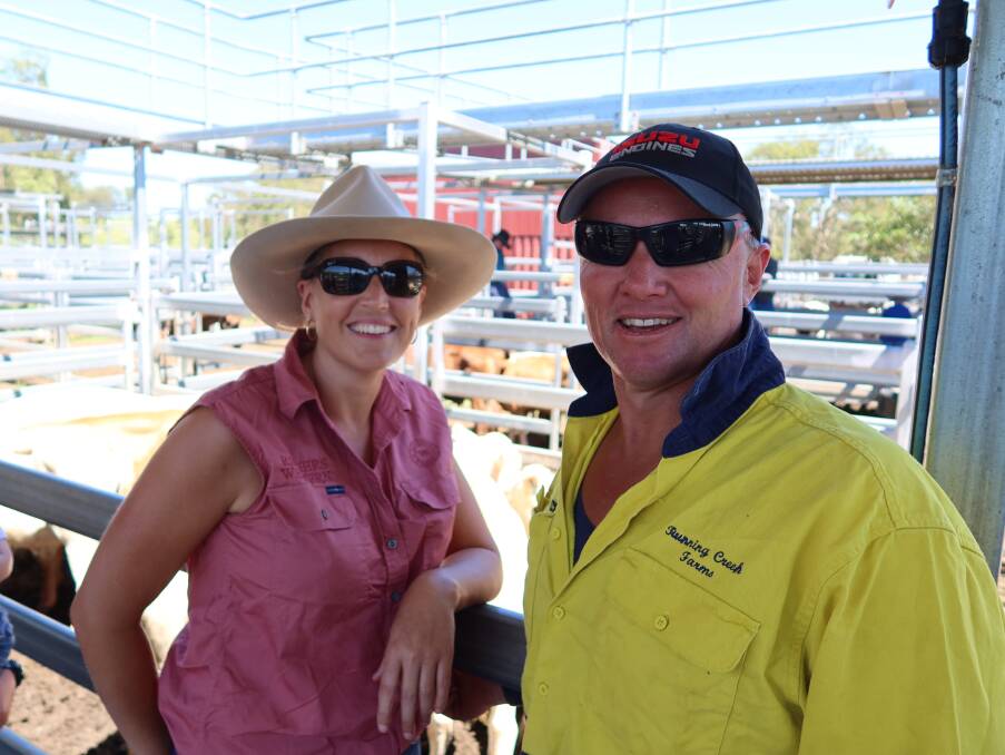 Tina and Rhett Phipps of Coominya sold Charbray weaner steers for $2020 at Beaudesert.