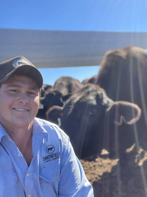 The 2021 ALFA Young Lot Feeder of the Year James Guest, of Smithfield Cattle Company's Sapphire Feedlot in Queensland.