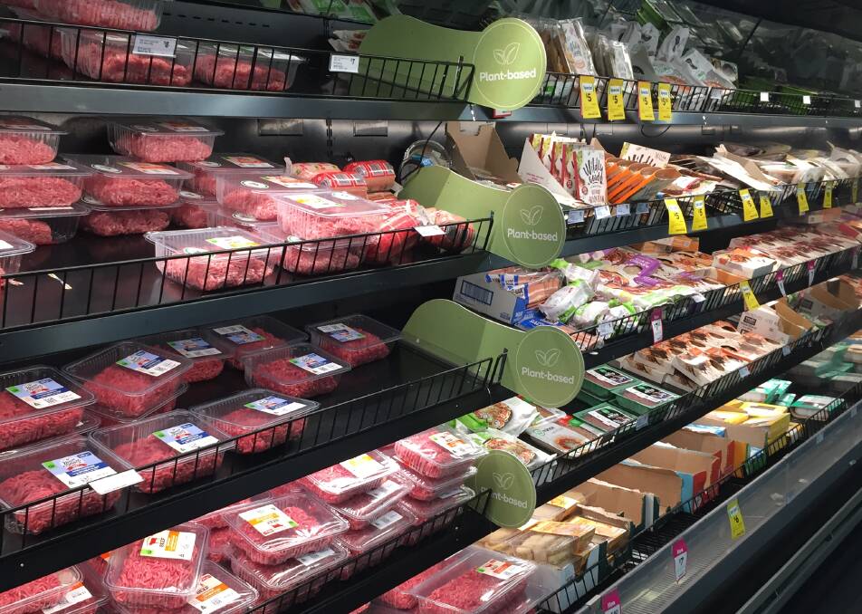 NEIGHBOURS: Not sure where the ACCC shops but numerous supermarkets display plant-based copycat products right alongside real beef, producers say.