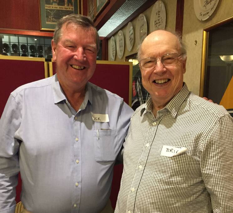 Event coordinator and former processor Brian Todd with long time Victorian cattle buyer Dick Whale.