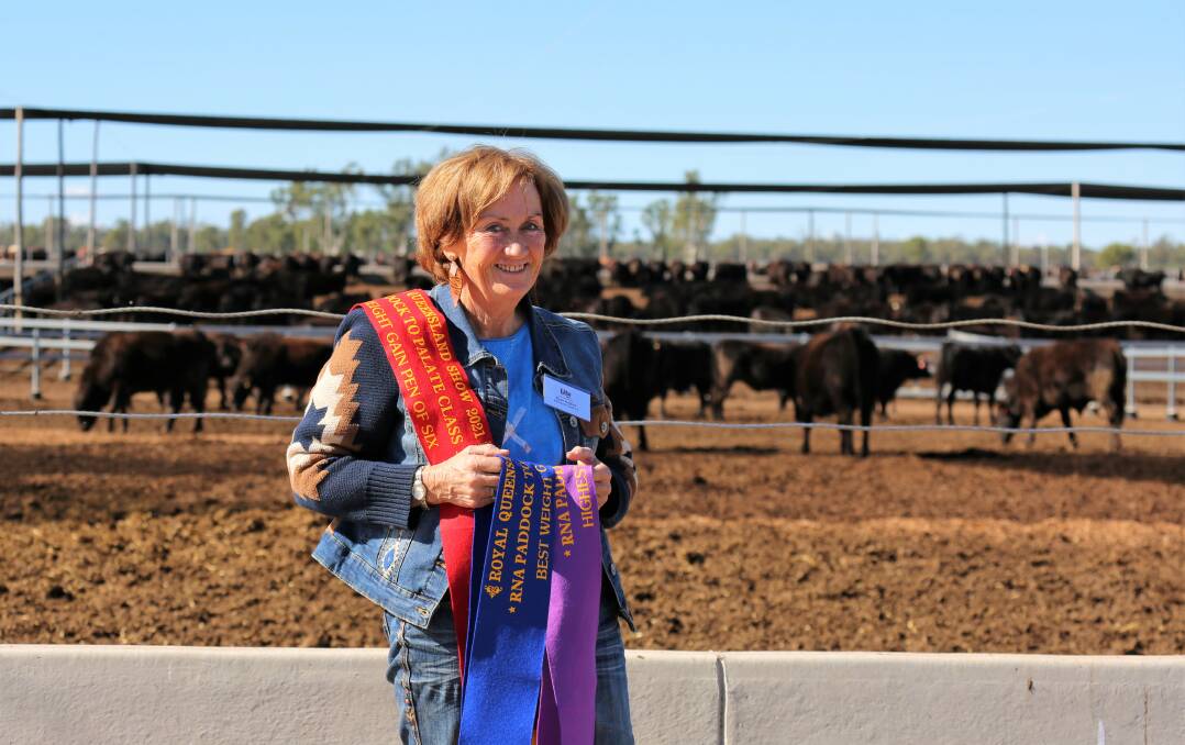 IMPRESSIVE: Dyan Hughes from Wentworth Cattle Co with Wagyu F1 steers which dominated the weight gain phase in the Wagyu Challenge section of this year's RNA Paddock to Palate competition. 