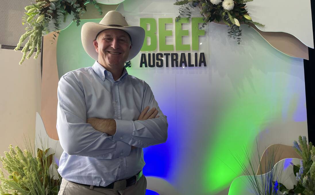 Keynote speaker former New Zealand Prime Minister Sir John Key at the Cattle Australia Symposium. Picture Shan Goodwin.