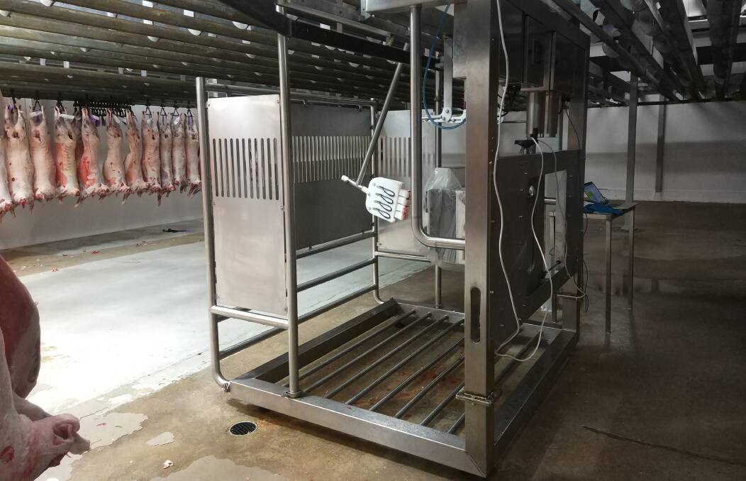 The non-invasive, automated sensor tool that can determine the IMF percentage in lamb carcases. Picture AMPC.