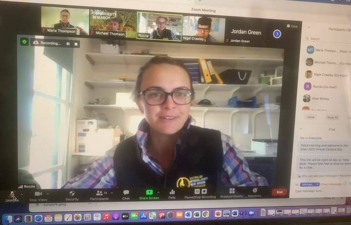 NEW WAYS: ICMJ Virtual Careers Fair coordinator Rozzie OReilly said young people seeking careers in the meat and livestock industries have been been networking online with great success.