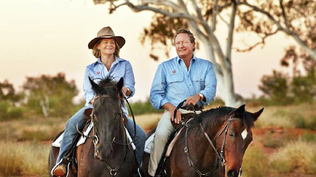 BIG BUY: Nicola and Andrew Forrest's Harvest Road has bought another big cattle station in the far north of WA. 