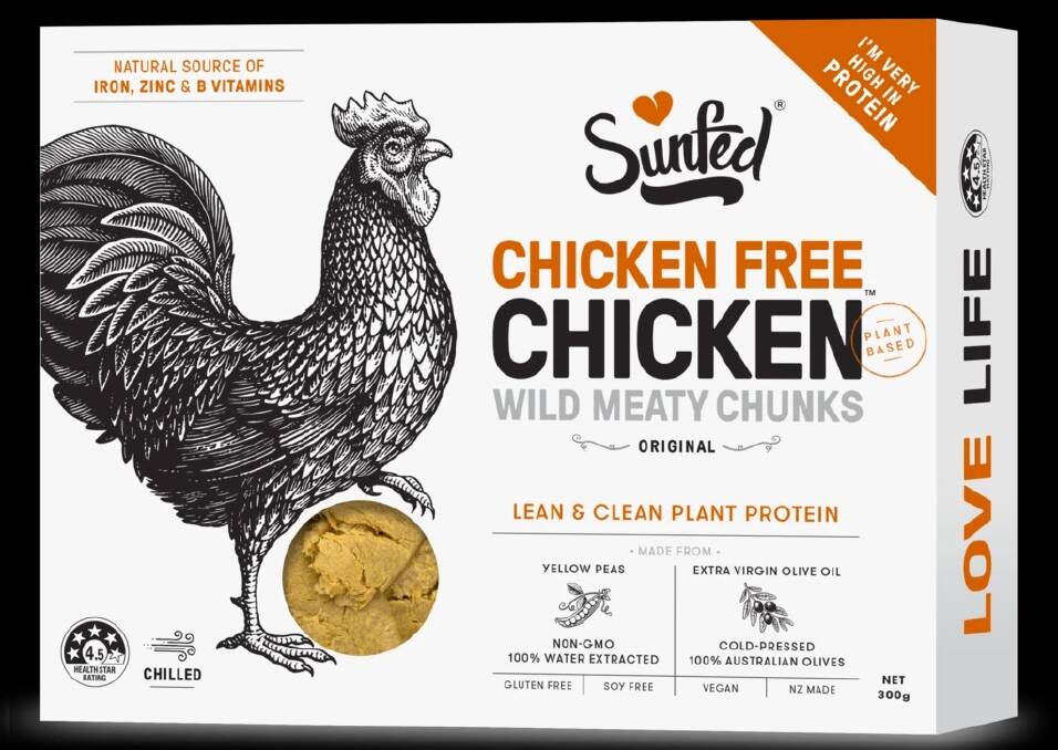 PLAYING CHICKEN: New Zealand food manufacturer Sunfed says its plant-based products are as "meaty as meat" but have been criticised for using images on their labelling of the products they want to replace.
