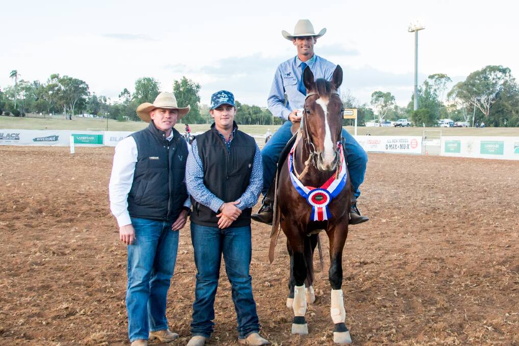 Winner of the Rosevale Santa Gertrudis Challenge, Jon Templeton on “Hustler” (owned by Mick and Cass Atkins). Colby Ede, Landmark Toowoomba and Sam Greenup, Rosevale Santa Gertrudis. Photos supplied by Wild Fillies Photography.
