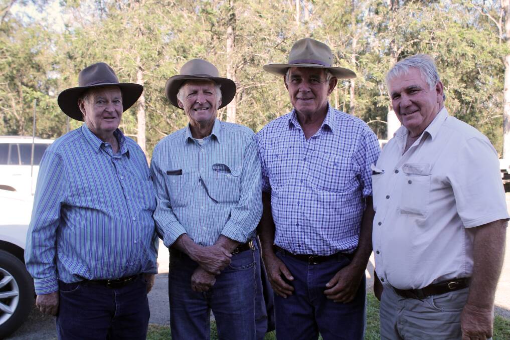 Queenslander cattle founding members Stan Sorley, Keith Wilson, Len Gibbs and Jim Edwards.