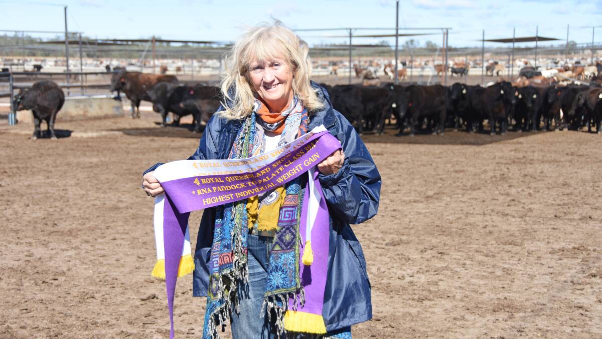Dyan Hughes, Wewaco Wagyu, Clermont and family won the best individual weight gain in the Wagyu class 39 A.