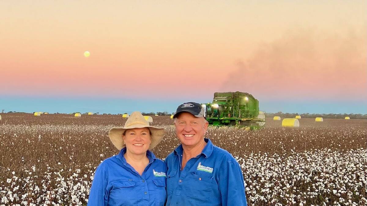 Shane and Annabelle Boardman, Goondiwindi, are among the regional winners vying for two major prizes in the Cotton Fast Start Awards. Photo supplied.