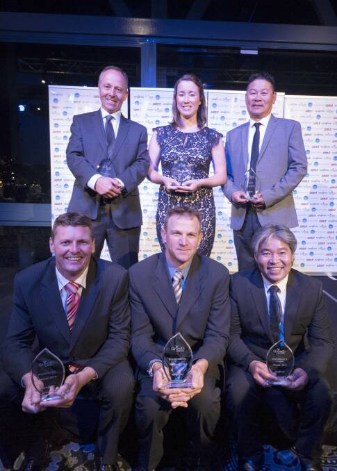 Syngenta Growth Awards winners for 2016, back row Mic Fels, Tayah Ryan and Allan Fong. Front row David Cameron, Randall Wilksch and Tommy Le.