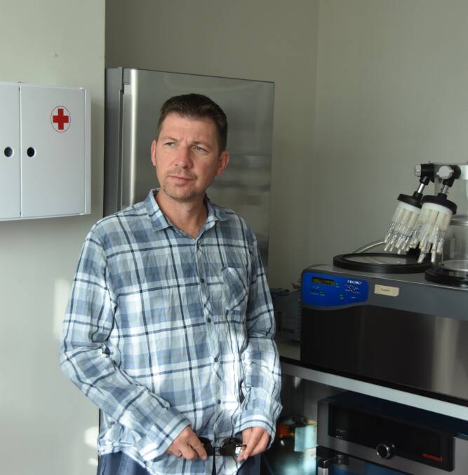Allan Rattey in the ICARDA labs in Rabat, Morocco.