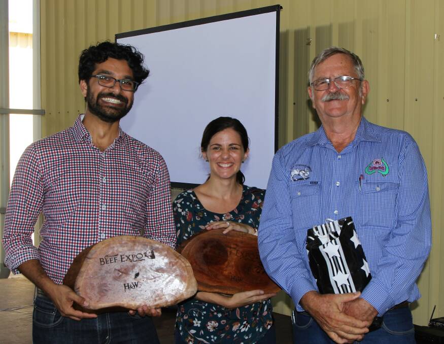 Great information: Last year's Clermont Beef Expo guest speakers Dr Guy Weerasinghe, Dr Sara McLay, and Dr Alan Guilfoyle.