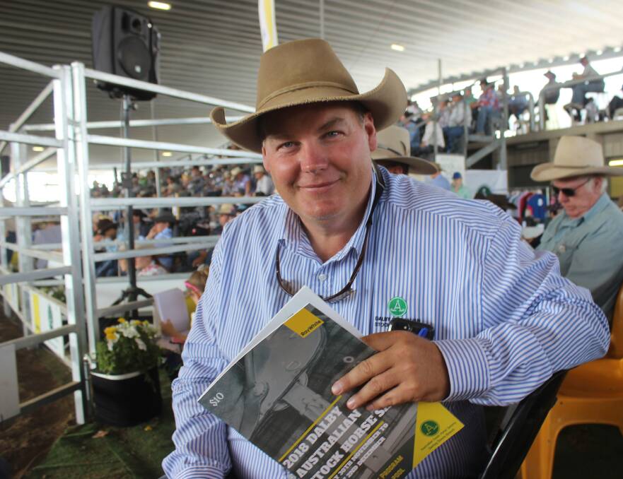 Proud: Jim Ryan, president of the Darling Downs branch of the ASHS which organises and runs the Dalby ASH Sale.