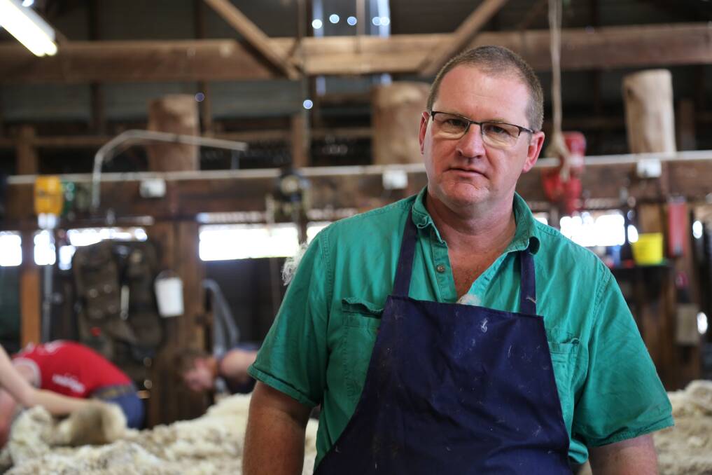 Hard times: Adam Cannon who runs close to 3,400 breeding ewes at Peak Hill, near Dubbo, said conditions are the driest they've been since 1891 in the region.