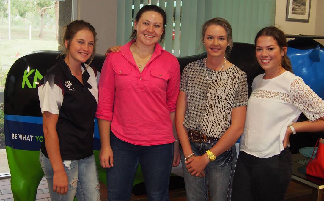Helping hand: Meg McCosker (right) is grateful a scholarship has helped her pursue a local agricultural education at CQUniversity which has also given her the opportunity to meet and work with like-minded students.