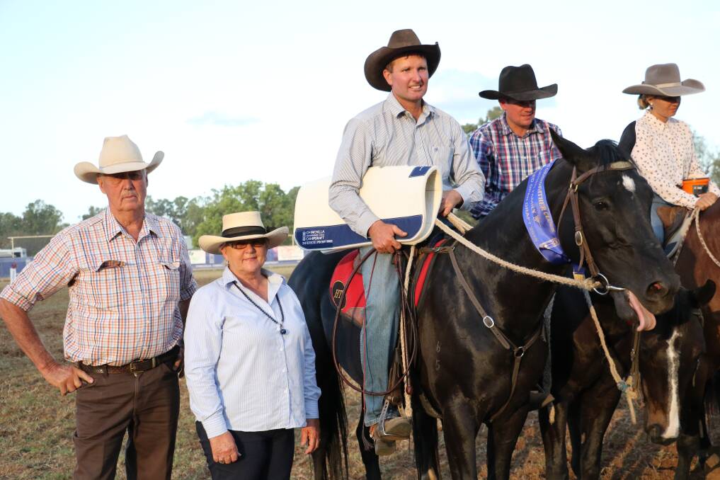 Tradition: Wayne and Margaret Knudsen with 2018 Knudsen Family Restricted Open Draft winner Hugh Philp. Photo by FeeMacMedia. 