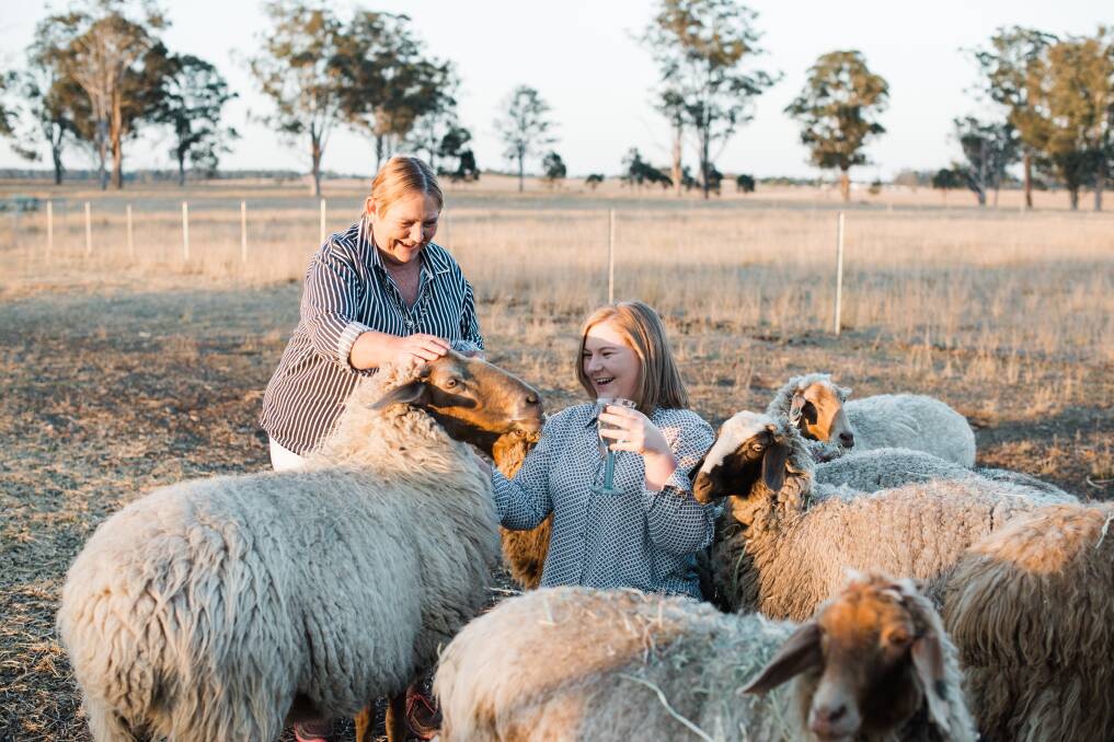 The Davidsons: Carolyn Davidson and her daughter Dallas manage the day to day farm duties at Towri. Photo: Stella Adams Photography.