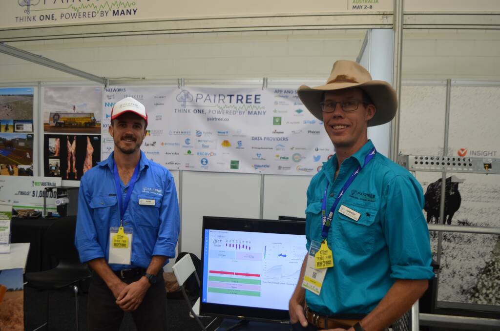 Info hub: Pairtree solution architect Mark Callanan and co-founder Hamish Munro detailed the benefits of the business's namesake, a universal agtech dashboard.