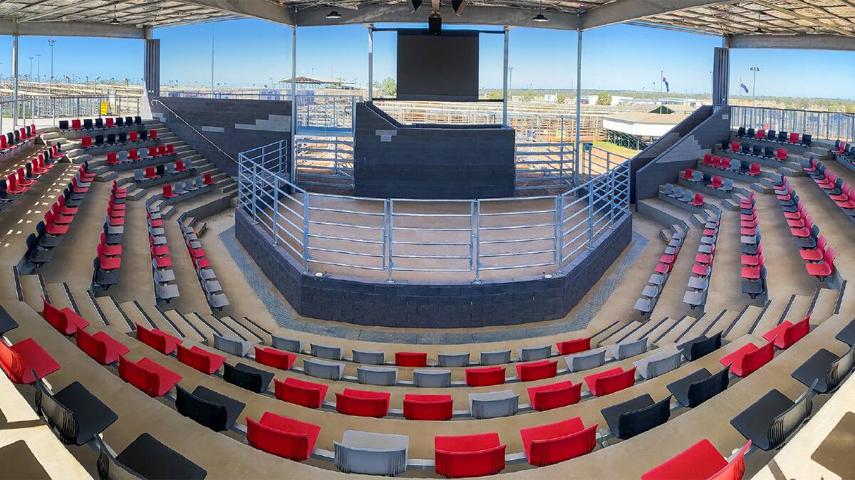 First-rate: The modern Stud Stock Selling Arena at the Roma Saleyards. Photo: Maranoa Regional council.