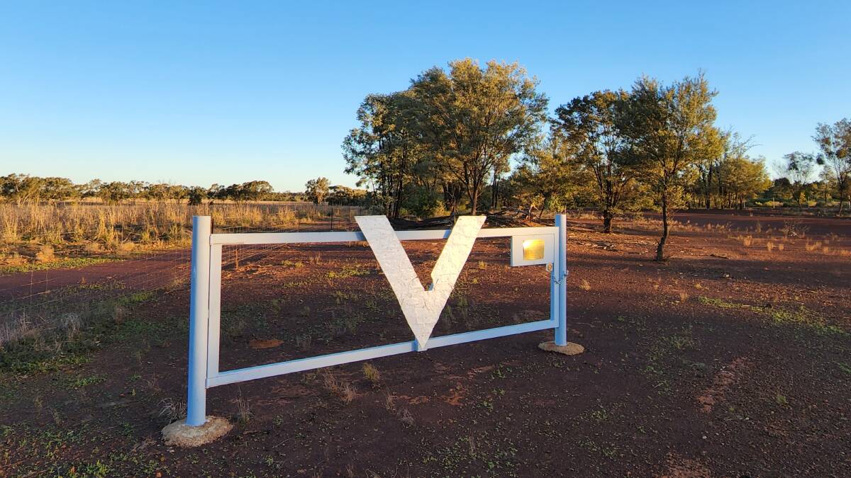 The restored V Gate preserved on Middle Road south of Mitchell. Picture: Sally Gall