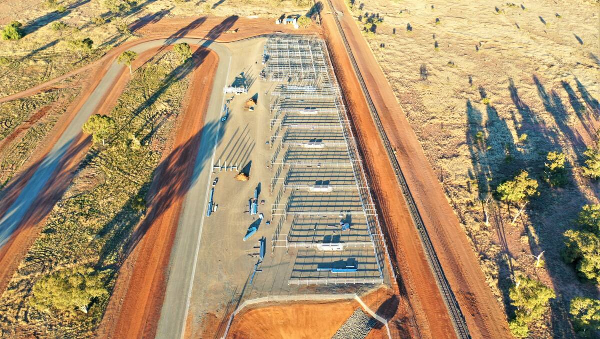 The raw details of the Morven freight hub are revealed from the air.