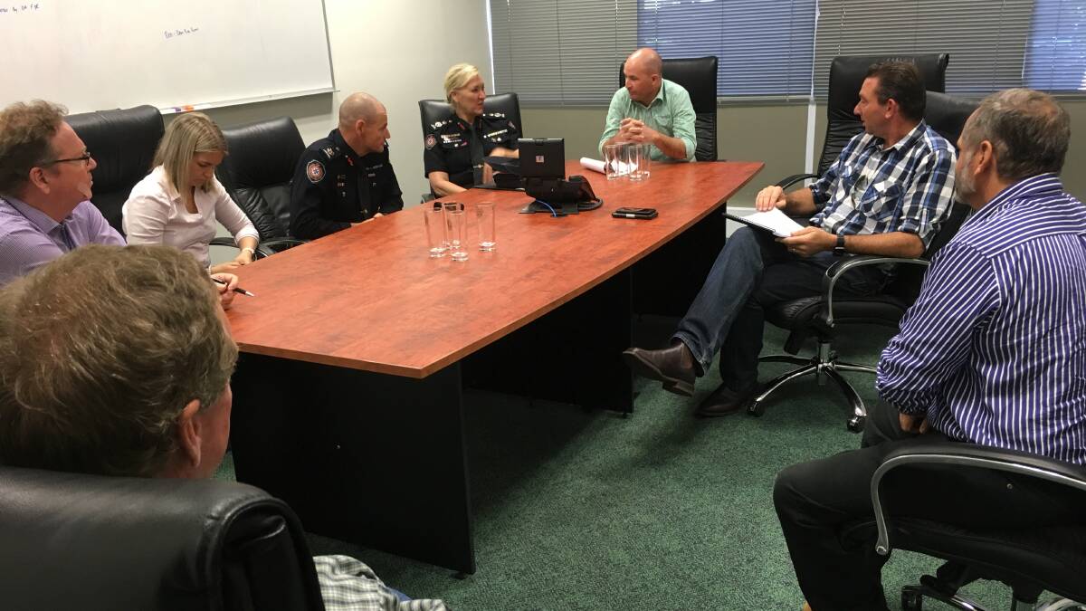 The Commissioner for Queensland Fire and Emergency Services, Katerina Carroll, and Emergency Services Minister, Craig Crawford, meeting with Cloncurry and McKinlay shire councillors.
