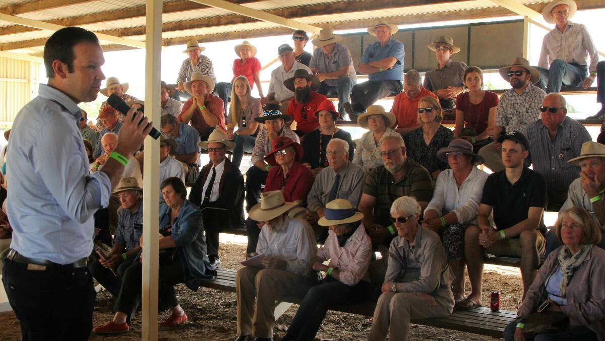 Northern Resources Minister, Matt Canavan, fielded questions on a variety of topics, including water security and the Adani mine, when he spoke at the Longreach Show.