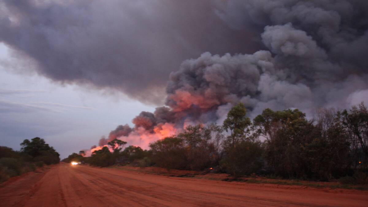 Burning off in Queensland's Desert Uplands in November 2012.