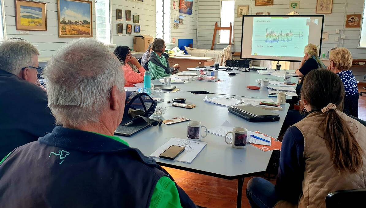 Western Queensland Beef Research committee members taking in some of the latest research findings being undertaken with implications for the industry's rangelands producers. Picture: Sally Gall