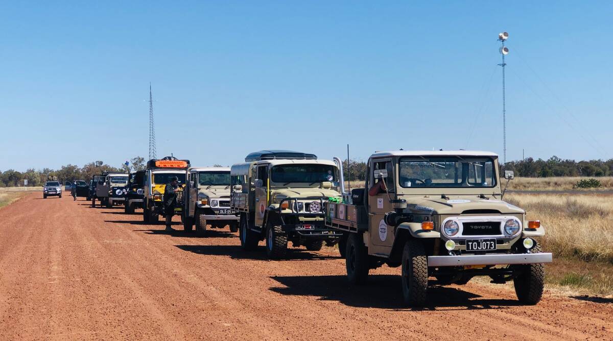 The 2300km Long Drive for Drought has been a big effort for some of the 1970s-model four-wheel-drives.