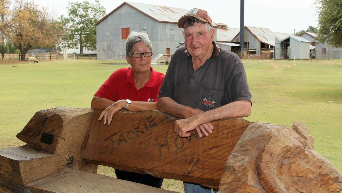 Annette Richardson and Bob Wilson have been managing the heritage-listed steam-driven woolscour at Blackall for 14 years. Picture - Sally Cripps.