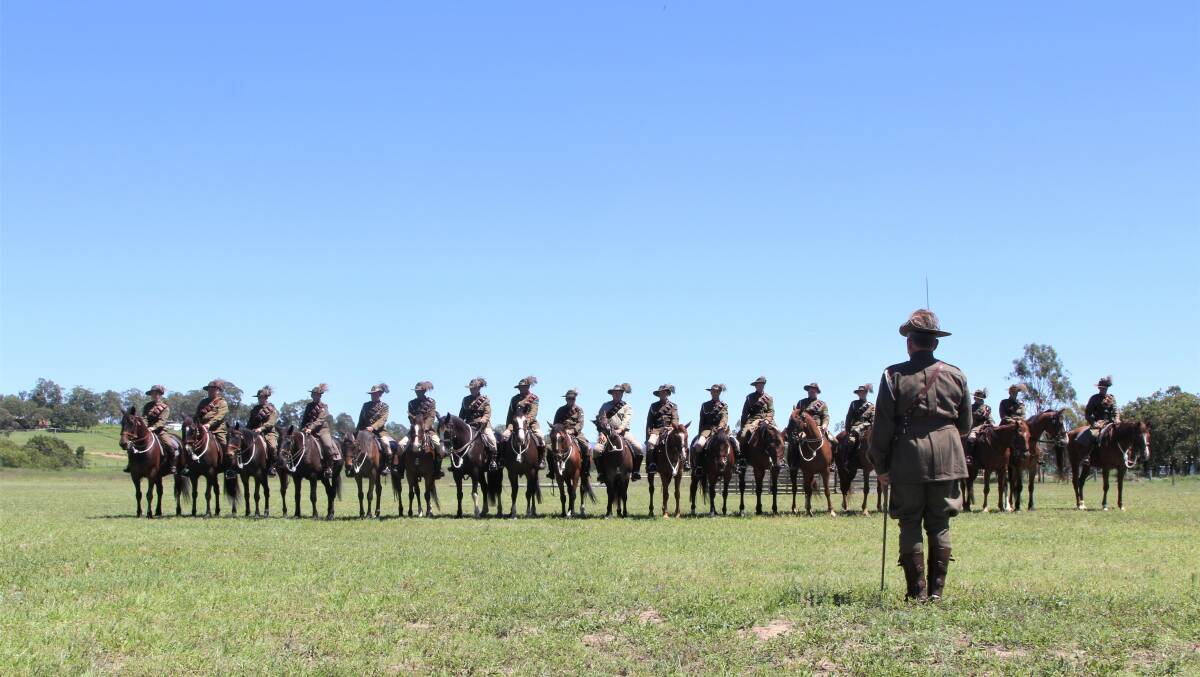 Light Horse troopers prepare for the parade inspection at the Plainland open day. Pictures: Sally Gall