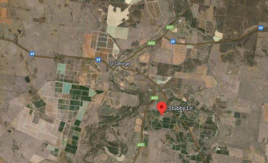 The accident occured on a property south of St George. Picture: Google Maps