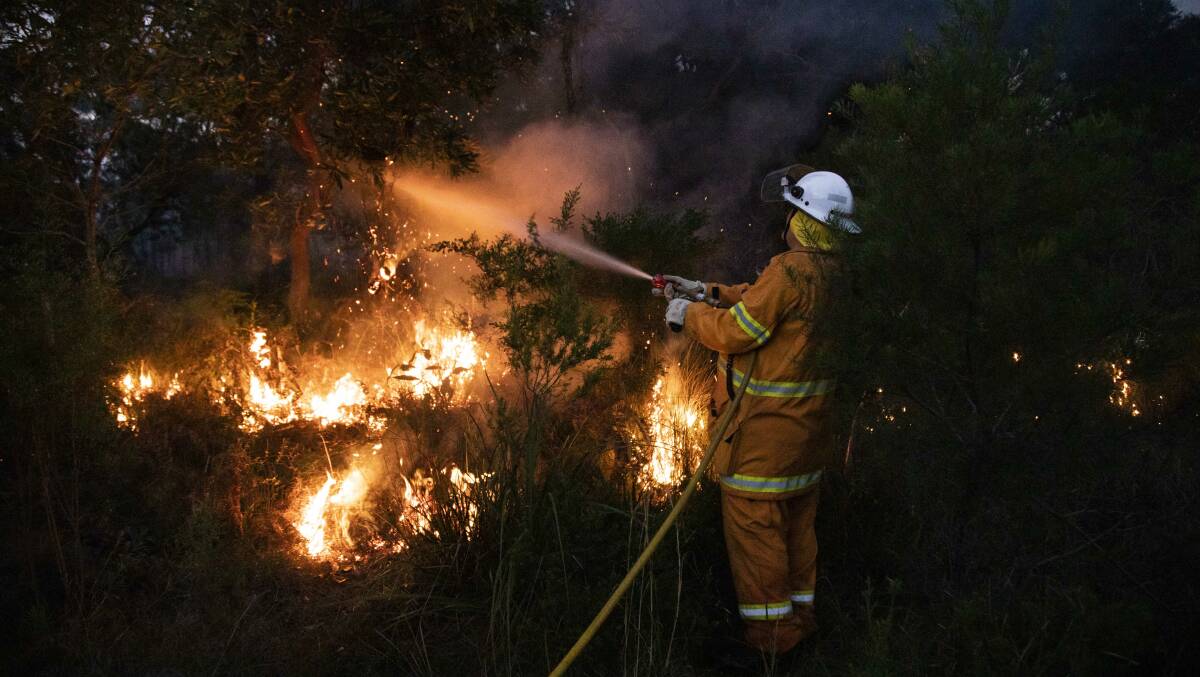 A cool burn taking place at Buderim on the Sunshine Coast hinterland. Picture: Rural Fire Service