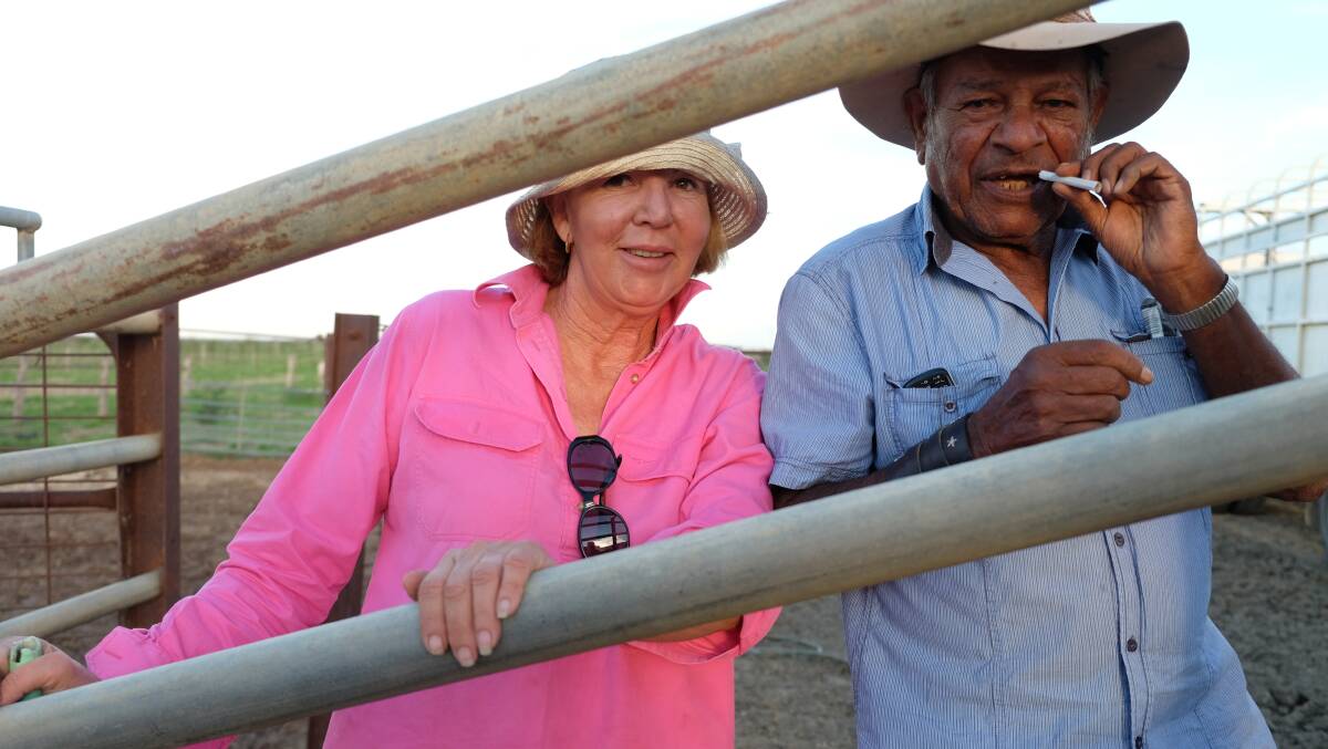 Sue Moody and Keith Saffy at Hathaway, Barcaldine, taken during the making of the film.