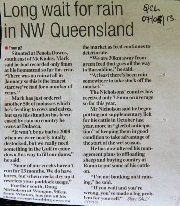 The QCL article of 2013, before the full horror of the year ahead was known.