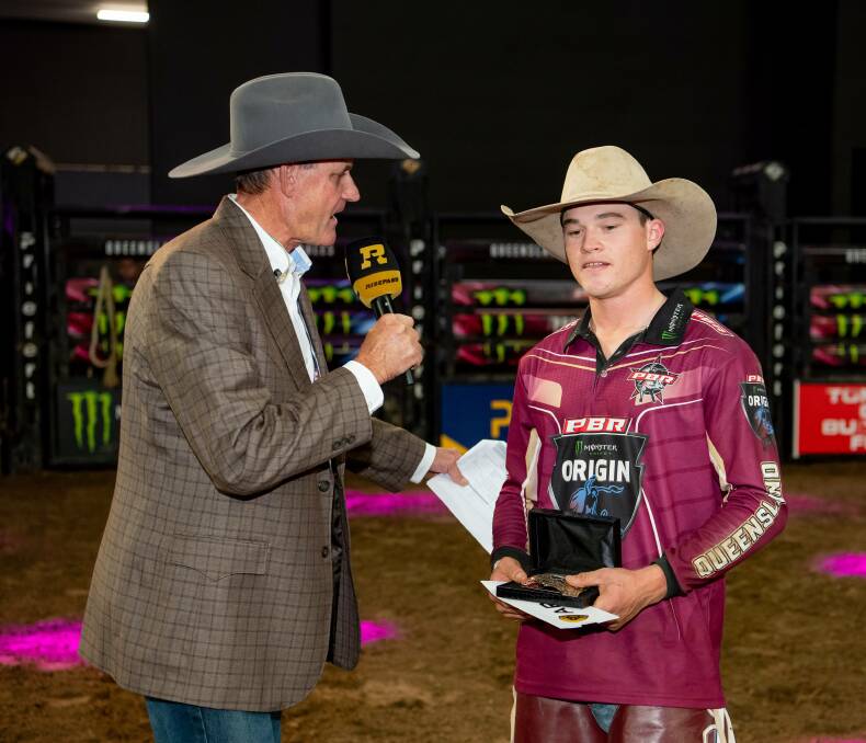 Moura's Lawson Nobbs was the highest scoring rider on the night at Cairns.