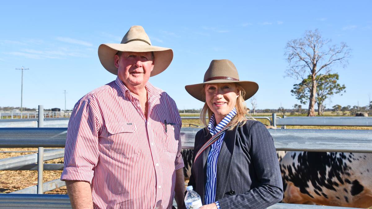 Ivan and Maria Oliver at the Dorroughby Speckle Park sale at Westbrook in August. Picture: Hayley Kennedy
