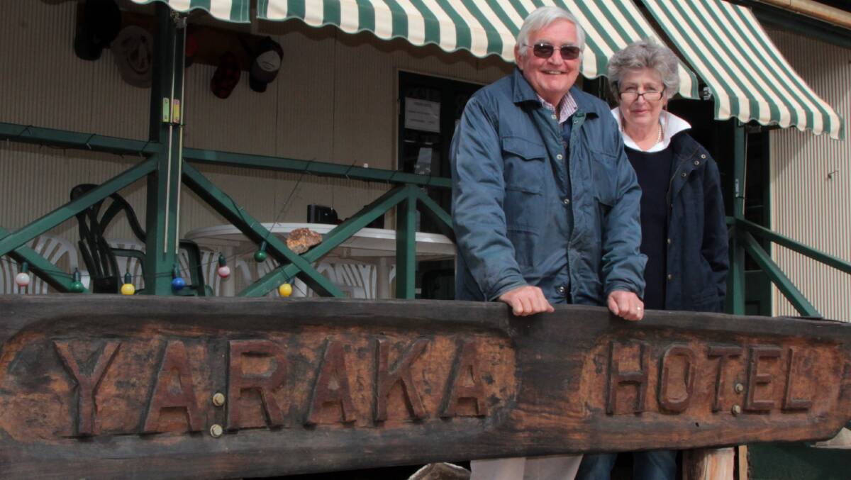 Enthusiasm plus: Chris and Gerry Gimblett are helping the small town revival at Yaraka with tourism ideas. Picture: Sally Cripps.