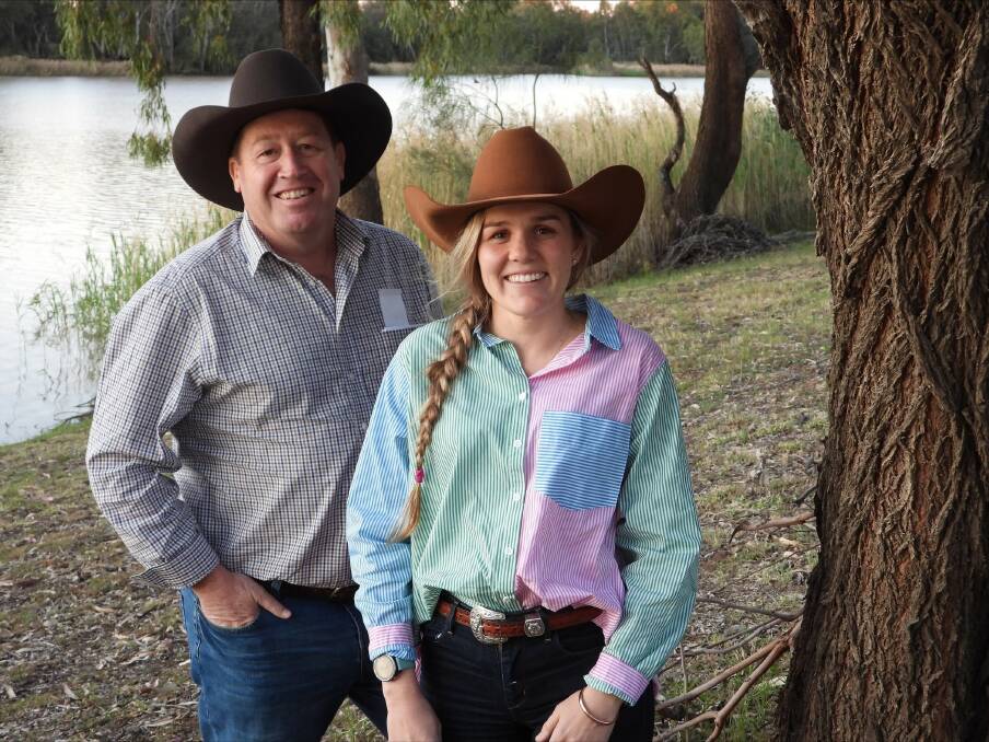 Inspector-General of Water Compliance, Troy Grant and Goondiwindi-based field officer Jess Hawker. Picture: supplied