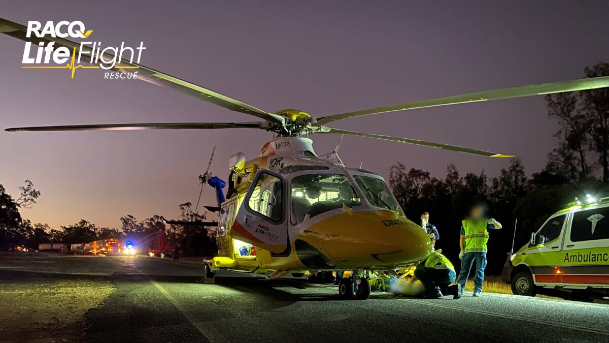 Queensland Ambulance Service staff attended the accident along with a LifeFlight doctor and paramedic. Picture: LifeFlight